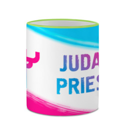 Кружка с полной запечаткой Judas Priest neon gradient style по-горизонтали - фото 2