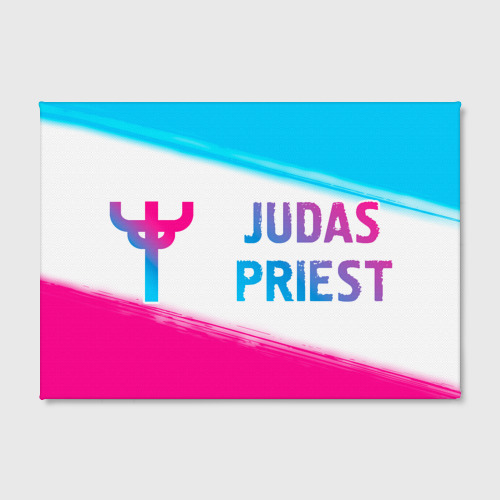 Холст прямоугольный Judas Priest neon gradient style по-горизонтали, цвет 3D печать - фото 2