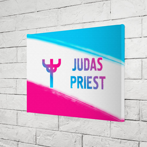 Холст прямоугольный Judas Priest neon gradient style по-горизонтали, цвет 3D печать - фото 3