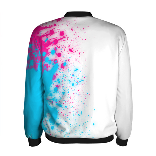 Мужской бомбер 3D Motorhead neon gradient style по-вертикали, цвет черный - фото 2