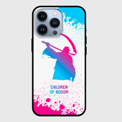 Чехол для iPhone 13 Pro Children of Bodom neon gradient style