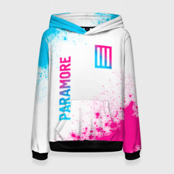 Женская толстовка 3D Paramore neon gradient style вертикально