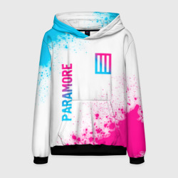 Мужская толстовка 3D Paramore neon gradient style вертикально