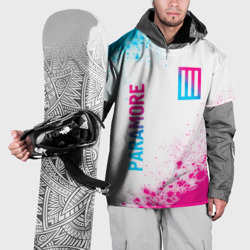Накидка на куртку 3D Paramore neon gradient style вертикально