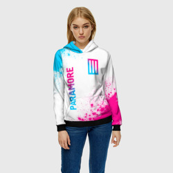 Женская толстовка 3D Paramore neon gradient style вертикально - фото 2