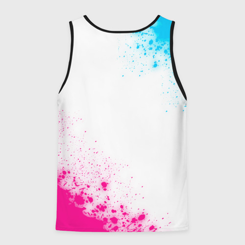 Мужская майка 3D Paramore neon gradient style вертикально, цвет 3D печать - фото 2