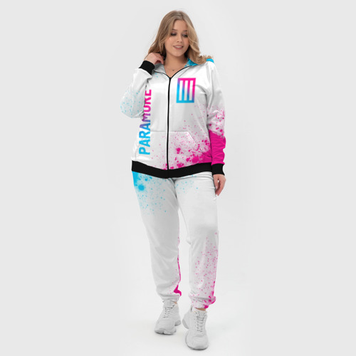 Женский костюм 3D Paramore neon gradient style вертикально, цвет черный - фото 5