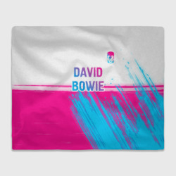 Плед 3D David Bowie neon gradient style посередине