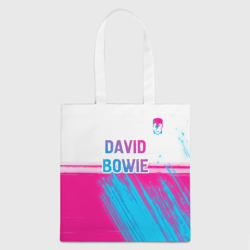 Шоппер 3D David Bowie neon gradient style посередине