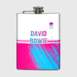 Фляга David Bowie neon gradient style посередине