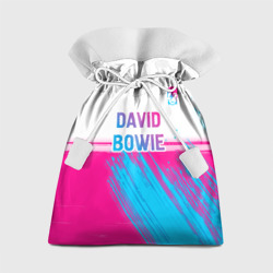 Подарочный 3D мешок David Bowie neon gradient style посередине