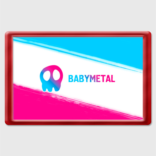 Магнит 45*70 с принтом Babymetal neon gradient style по-горизонтали, вид спереди №1