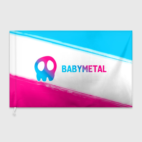 Флаг 3D Babymetal neon gradient style по-горизонтали - фото 3