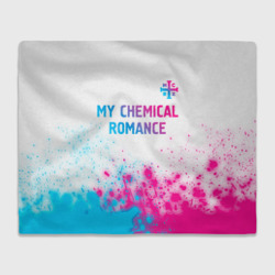 Плед 3D My Chemical Romance neon gradient style посередине