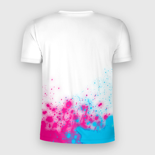 Мужская футболка 3D Slim My Chemical Romance neon gradient style посередине, цвет 3D печать - фото 2