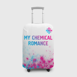 Чехол для чемодана 3D My Chemical Romance neon gradient style посередине