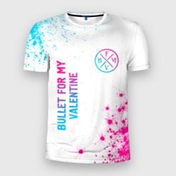 Bullet For My Valentine neon gradient style вертикально – Мужская футболка 3D Slim с принтом купить со скидкой в -9%