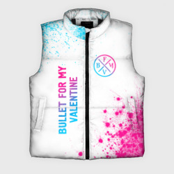 Мужской жилет утепленный 3D Bullet For My Valentine neon gradient style вертикально