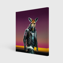 Холст квадратный Cool kangaroo - ai art