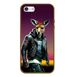 Чехол для iPhone 5/5S матовый Cool kangaroo - ai art