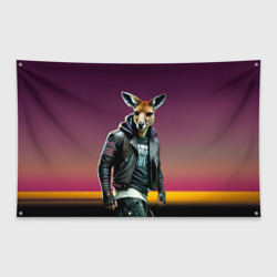 Флаг-баннер Cool kangaroo - ai art