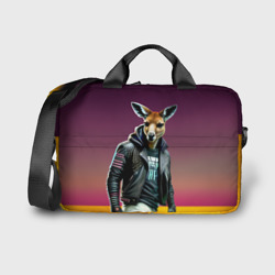 Сумка для ноутбука 3D Cool kangaroo - ai art