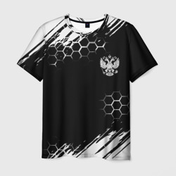 Мужская футболка 3D Патриот России краски 