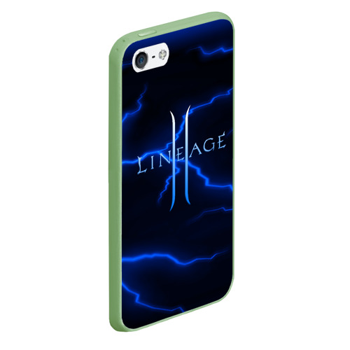 Чехол для iPhone 5/5S матовый Lineage storm, цвет салатовый - фото 3