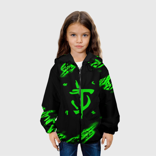 Детская куртка 3D с принтом Doom symbol game, вид сбоку #3