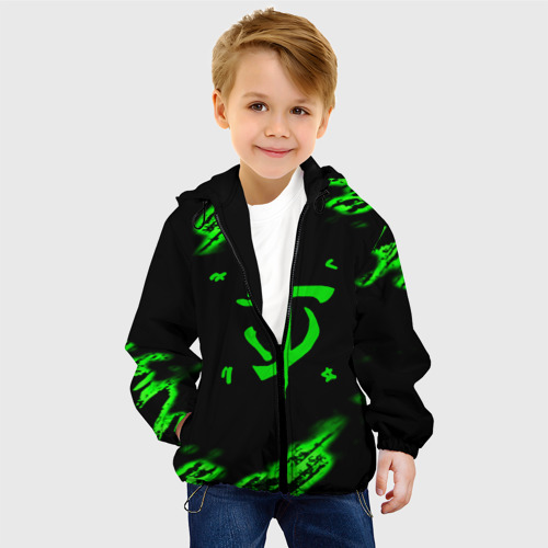 Детская куртка 3D с принтом Doom symbol game, фото на моделе #1