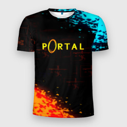 Мужская футболка 3D Slim Portal x Half life