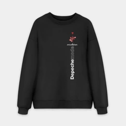 Мужской свитшот oversize без начеса хлопок Depeche Mode - Violator роза