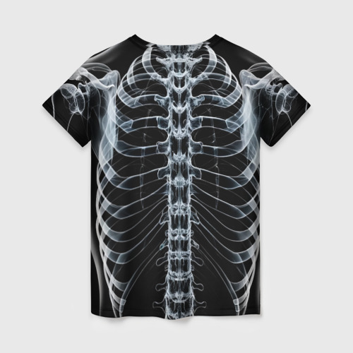 Женская футболка 3D с принтом Рентген твоего тела, вид сзади #1