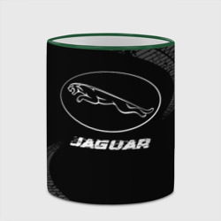 Кружка с полной запечаткой Jaguar speed на темном фоне со следами шин - фото 2