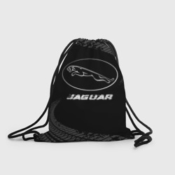 Рюкзак-мешок 3D Jaguar speed на темном фоне со следами шин