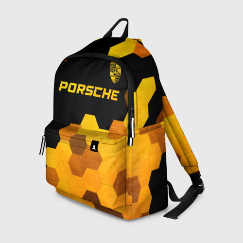 Рюкзак 3D Porsche - gold gradient посередине
