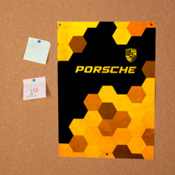 Постер Porsche - gold gradient посередине - фото 2