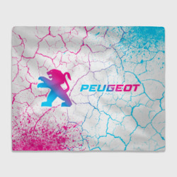 Плед 3D Peugeot neon gradient style по-горизонтали