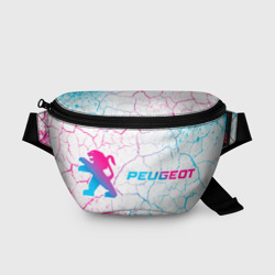 Поясная сумка 3D Peugeot neon gradient style по-горизонтали