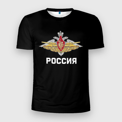 Мужская футболка 3D Slim Армия России герб, цвет 3D печать