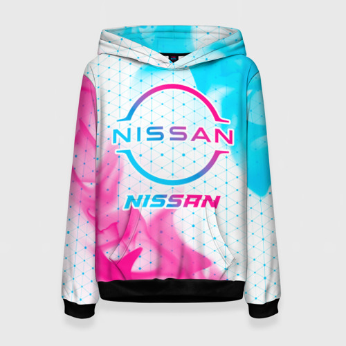 Женская толстовка 3D Nissan neon gradient style, цвет 3D печать