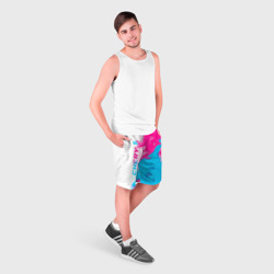 Мужские шорты 3D Chery neon gradient style по-вертикали - фото 2