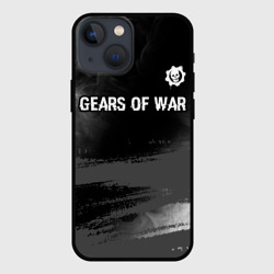 Чехол для iPhone 13 mini Gears of War glitch на темном фоне посередине