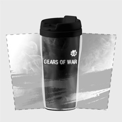 Термокружка-непроливайка Gears of War glitch на темном фоне посередине - фото 2
