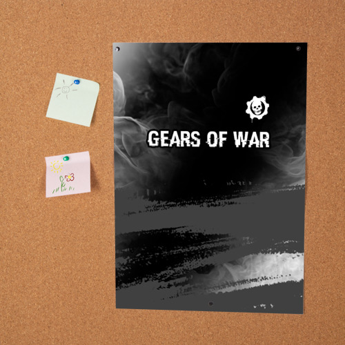 Постер Gears of War glitch на темном фоне посередине - фото 2