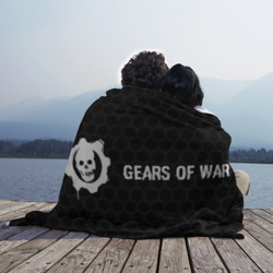 Плед 3D Gears of War glitch на темном фоне по-горизонтали - фото 2