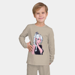 Детская пижама с лонгсливом хлопок Шэдоухарт - серебрянные волосы - фото 2