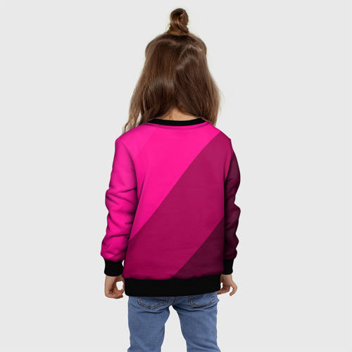 Детский свитшот 3D Широкие розовые полосы, цвет 3D печать - фото 8