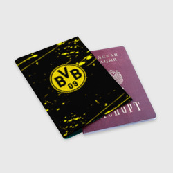 Обложка для паспорта матовая кожа Borussia yellow splash - фото 2
