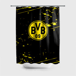 Штора 3D для ванной Borussia yellow splash